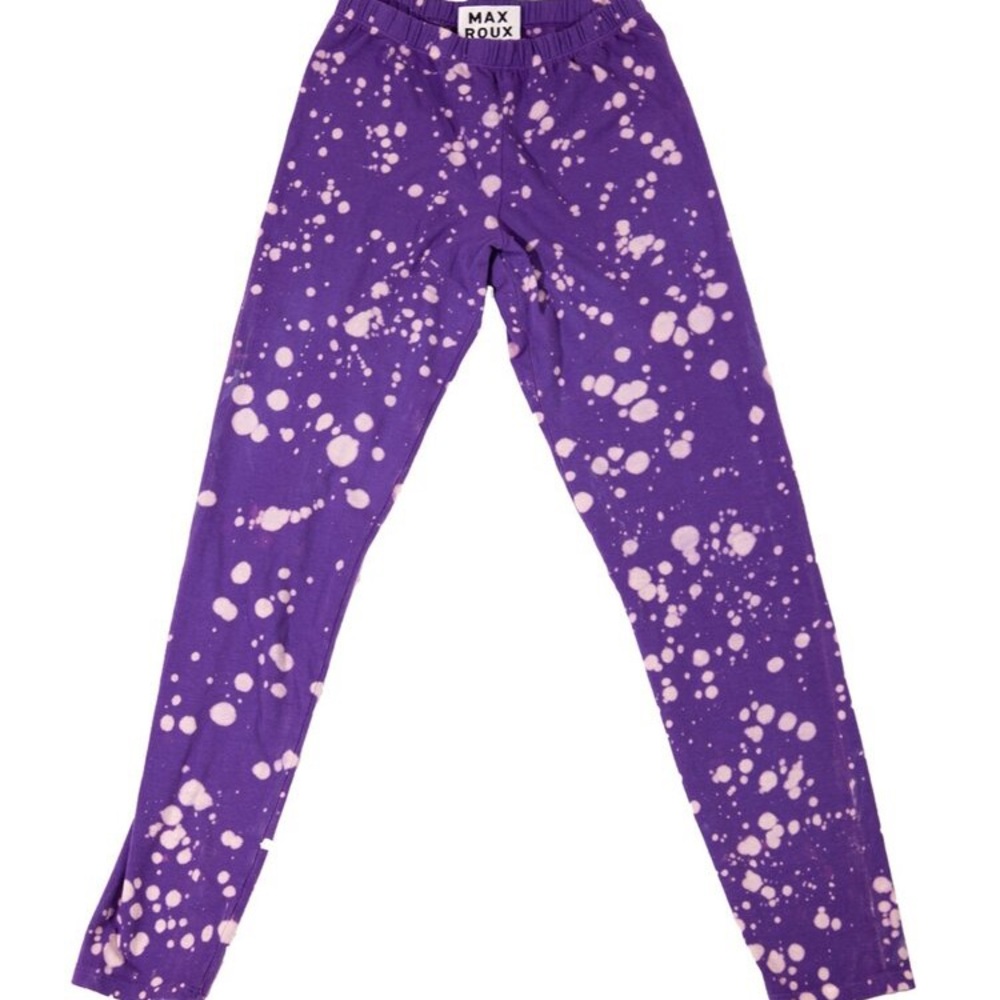 Max Roux Purple Tie Dye Leggings